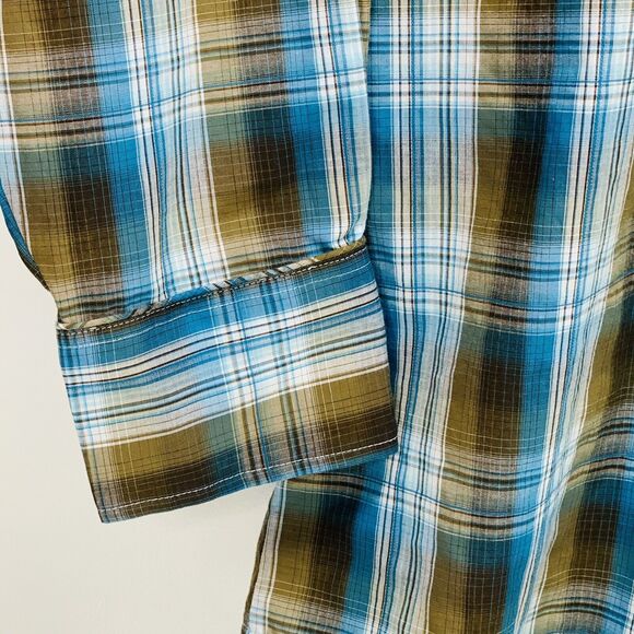 ROPER Embroidered Shirt Aztec Western Rodeo Pearl Snap Smile Pocket Mens Sz 3XL - Picture 7 of 8